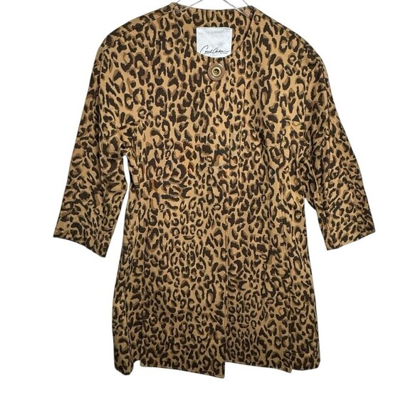 CAbi Carol Anderson Signature Estate Jacket coat Size Small cheetah animal Print - Picture 2 of 9